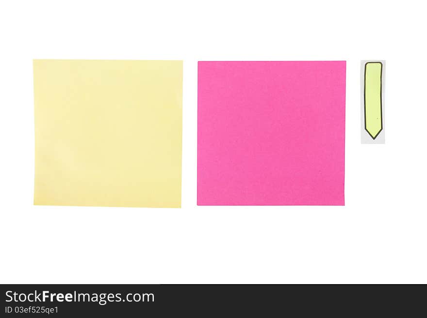 Yellow and pink post it notes