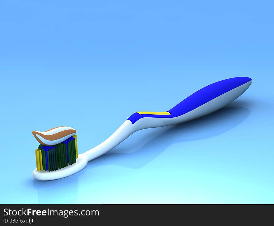 Toothbrush and gel toothpaste