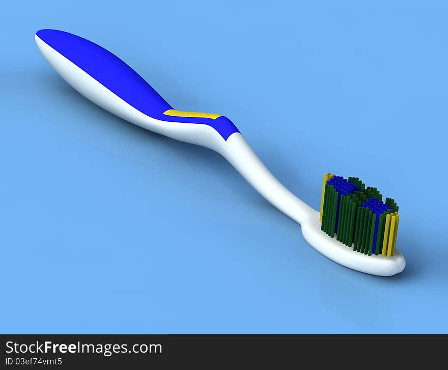 3d white toothbrush