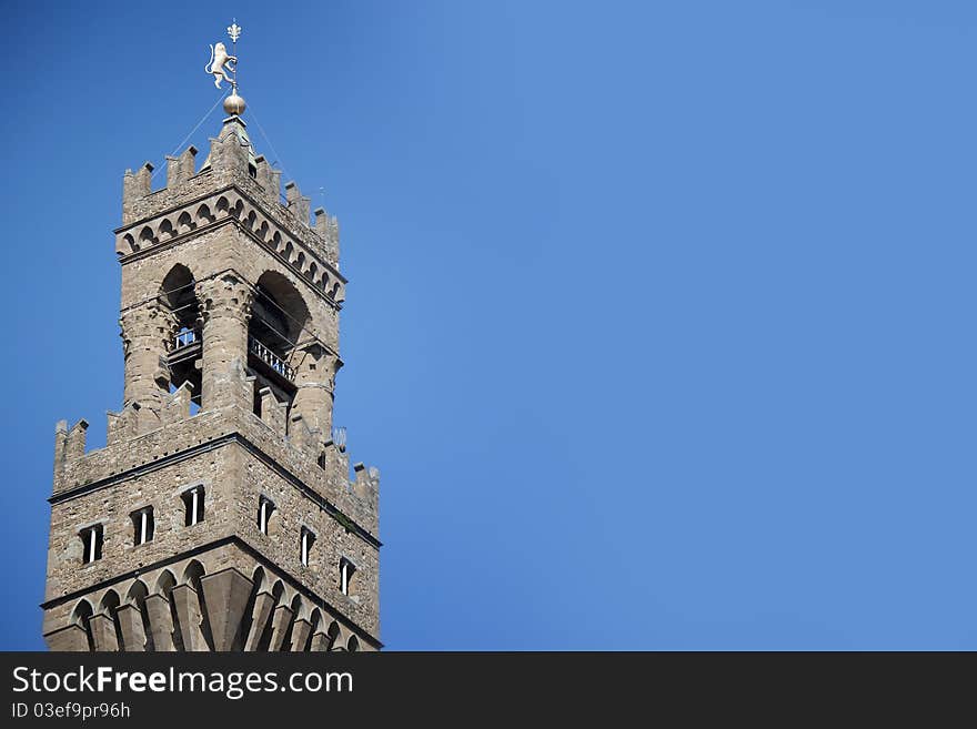 Famous Palazzo Vecchio Tower, Florence, Italy