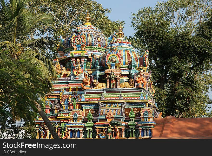 Traditional Hindu Temple, South India, Kerala