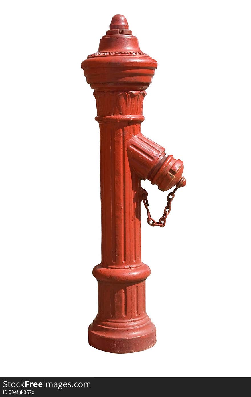 Red fire hydrant isolated over white background