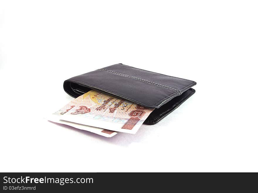 Money in wallet,isolated