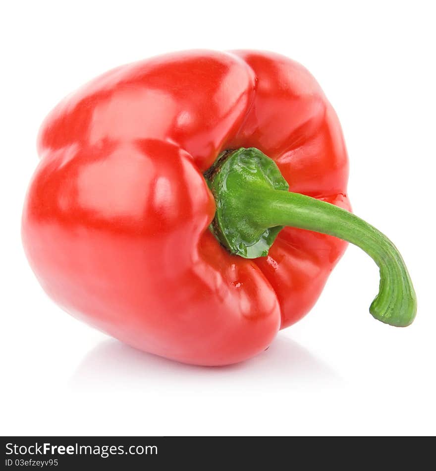 Red Peppers on white background