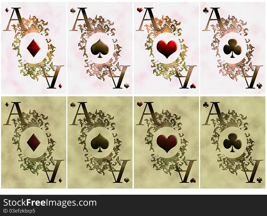 Two variants of card aces