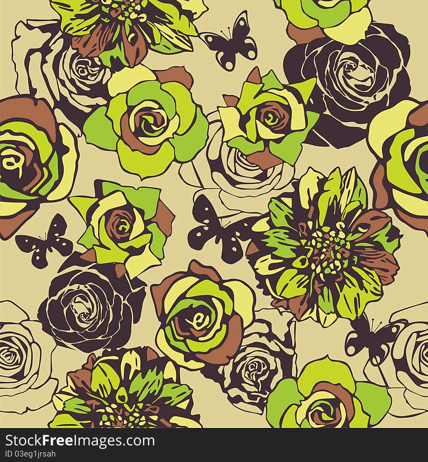 Floral seamless texture