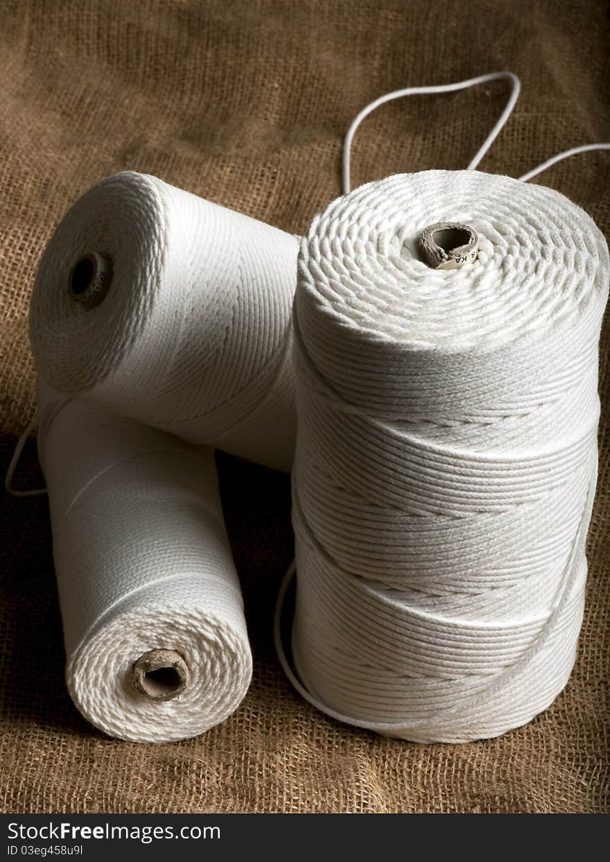 Cord rolls, material for the manufacture of candles. Cord rolls, material for the manufacture of candles