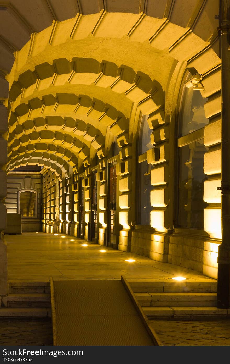 Museum corridor at Buda Castle, Budapest, Hungary