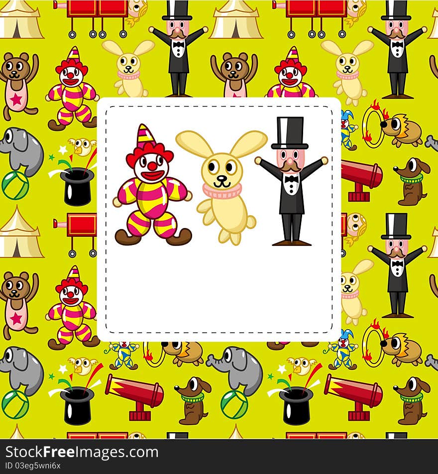 Cartoon Circus Card