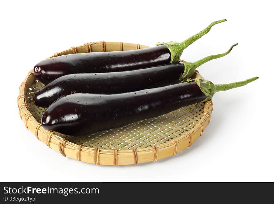 Eggplants in basket