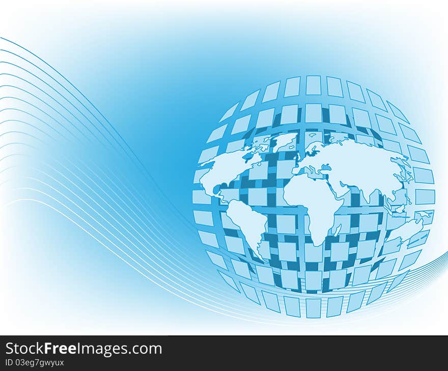 Abstract background with a map of the world - the business concept. Abstract background with a map of the world - the business concept