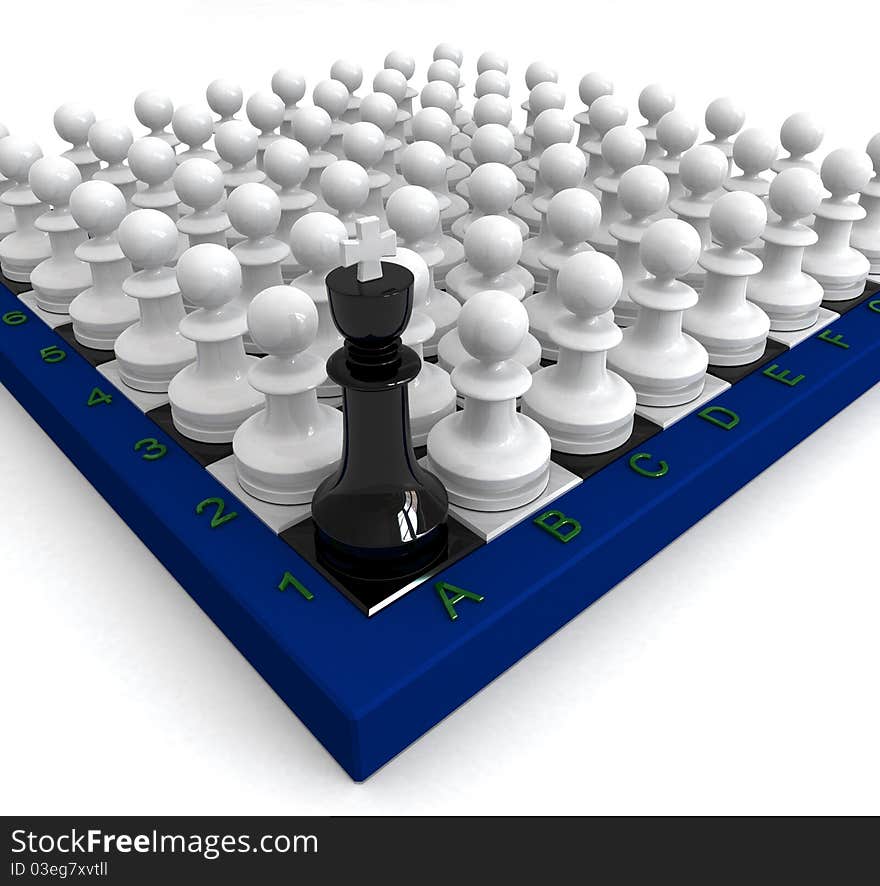 Many pawns defeated king