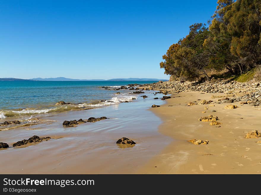 Seven Mile Beach in Tasmania, Australia. Seven Mile Beach in Tasmania, Australia.