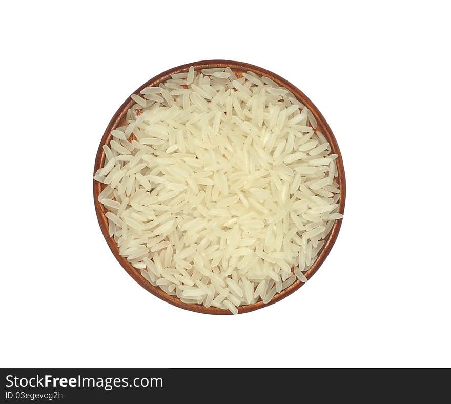 Thai rice on white background