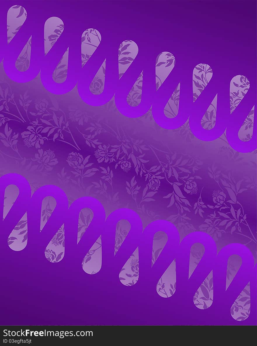 Ajour purple background with flowers. Ajour purple background with flowers