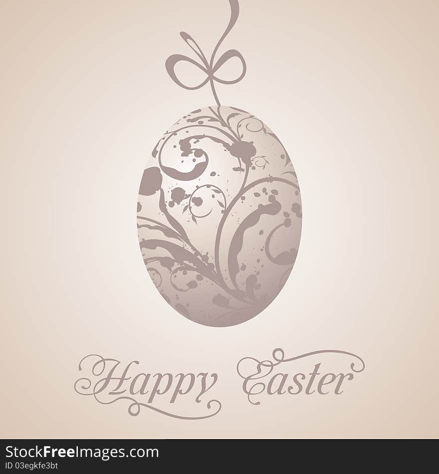 Illustration Easter paschal grunge egg - vector