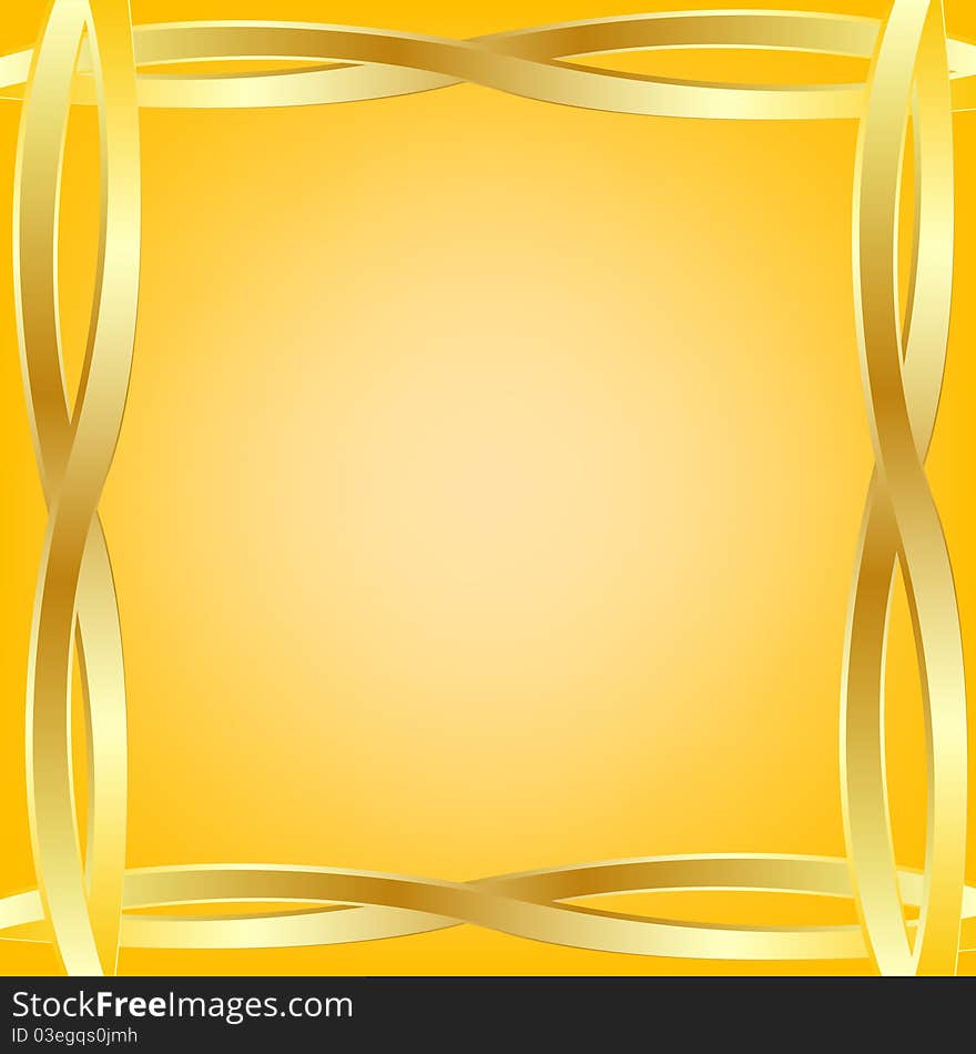 Abstract background from gold figures on edge. Abstract background from gold figures on edge