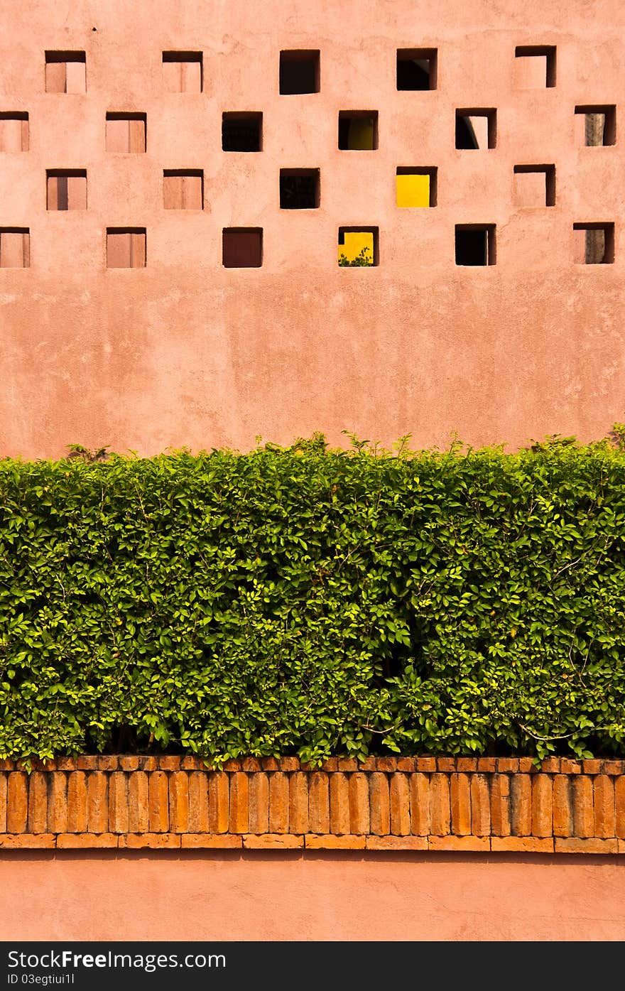 Wall of Baroque style in thailand