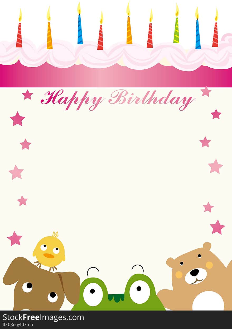 Animals birthday card