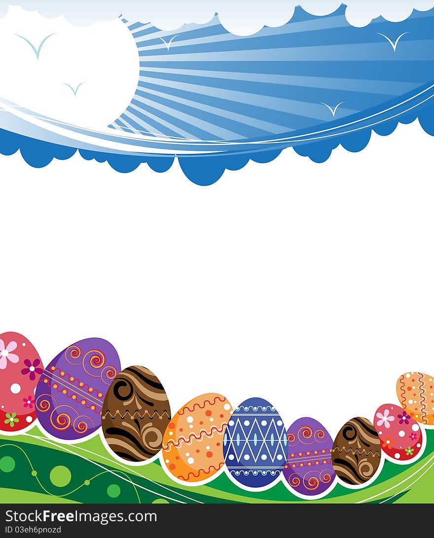 Abstract rural Easter background