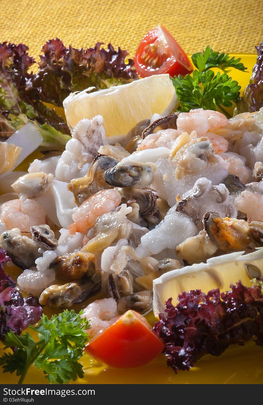 Seafood with vegetables