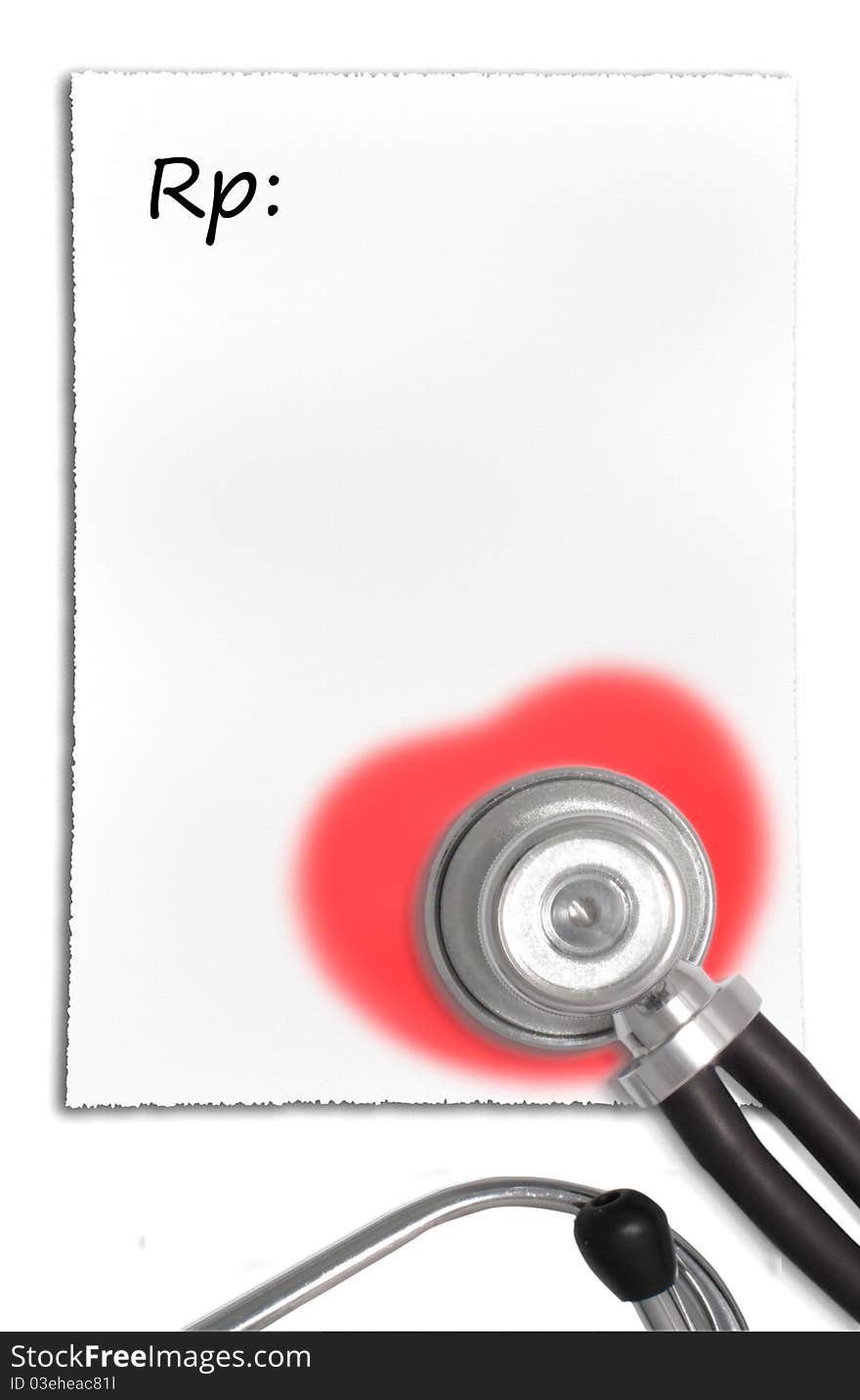 Blank prescription pad and stethoscope