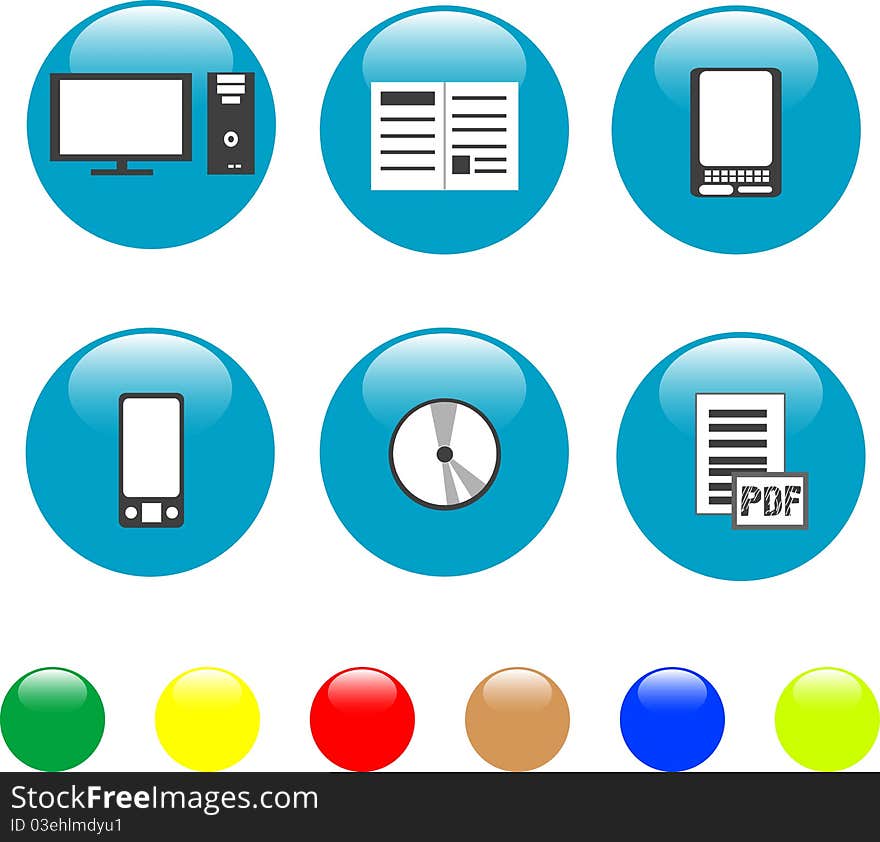 Home electronics and equipment icons