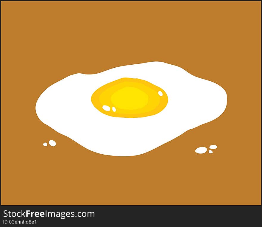 Background. Fried egg from a chicken