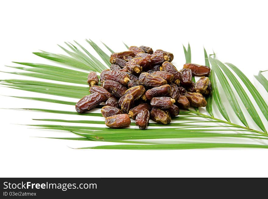 Dates Fruit isolated on white Background