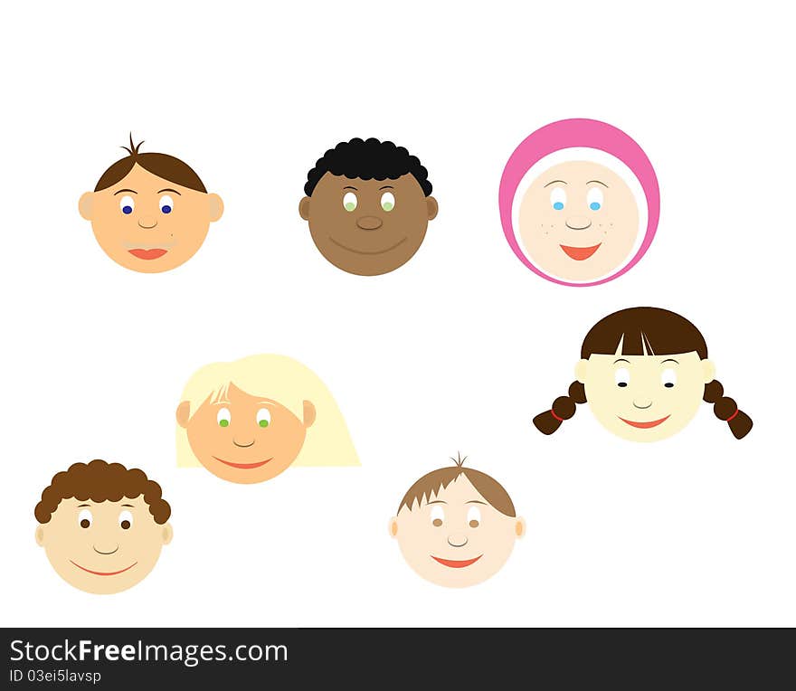 Children isolated on a white background