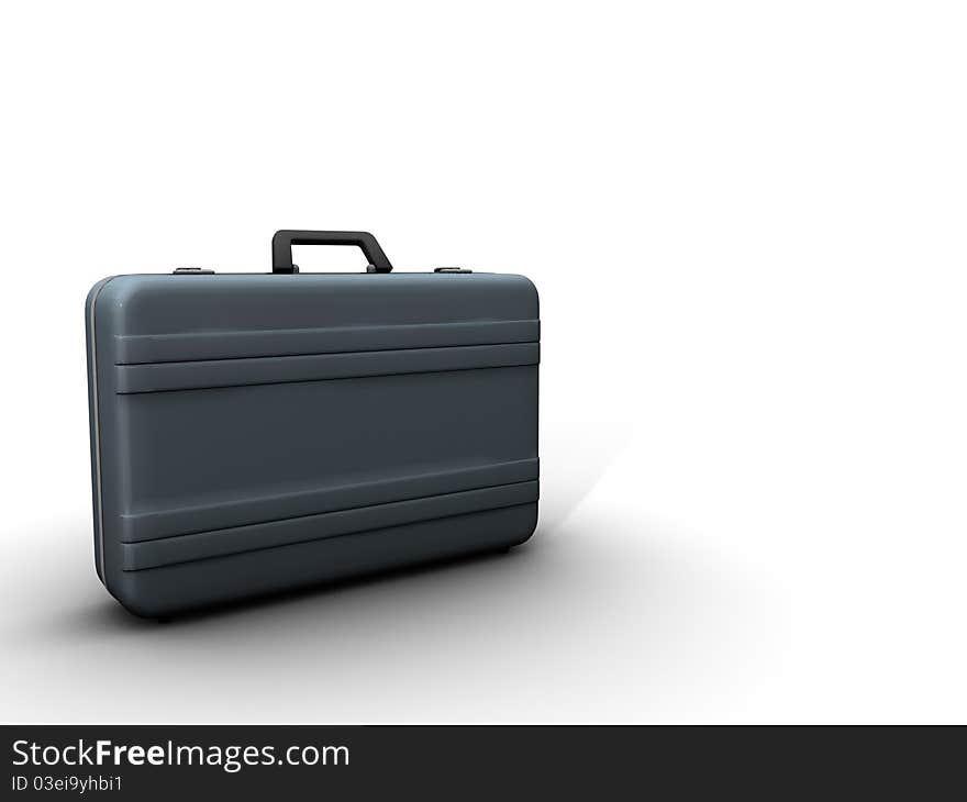 3d suitcase isolated on white background