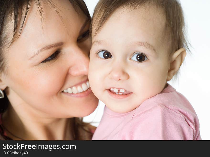 Portrait of a happy mom and her baby. Portrait of a happy mom and her baby