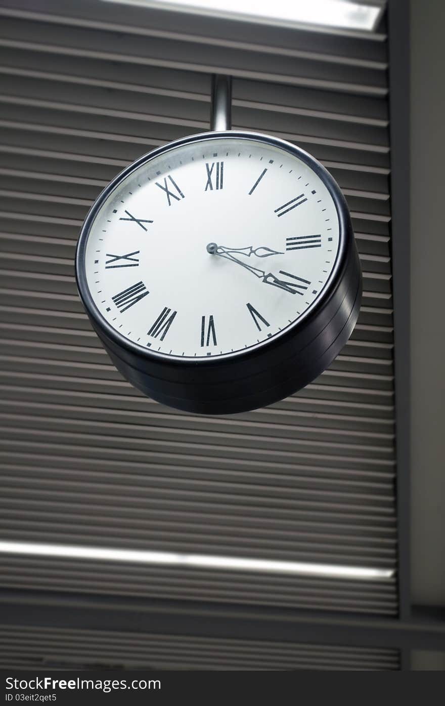 The station Station clock of Roman numerals. The station Station clock of Roman numerals