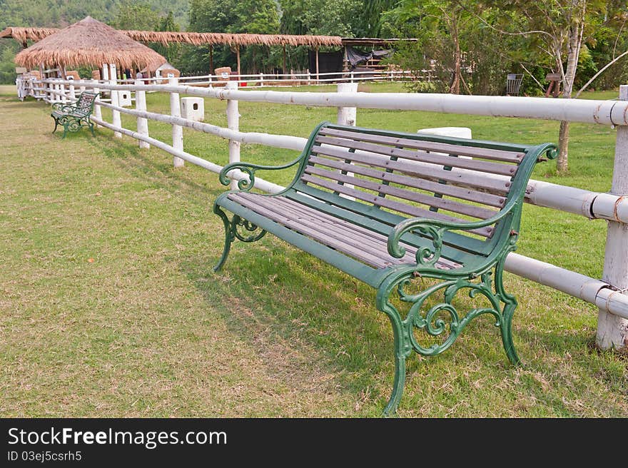 Close-up old bench in the park. Close-up old bench in the park.