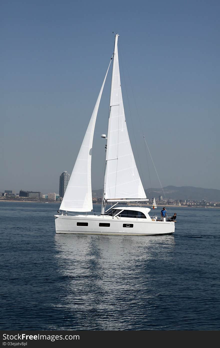 Sailboat - Yacht In The Mediterranean