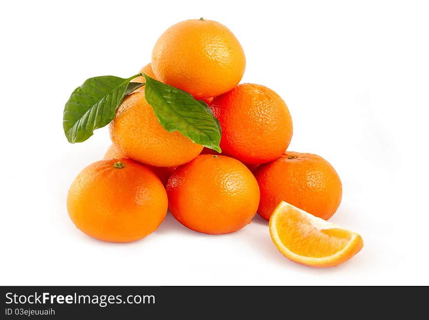 Juicy Orange isolated on white background