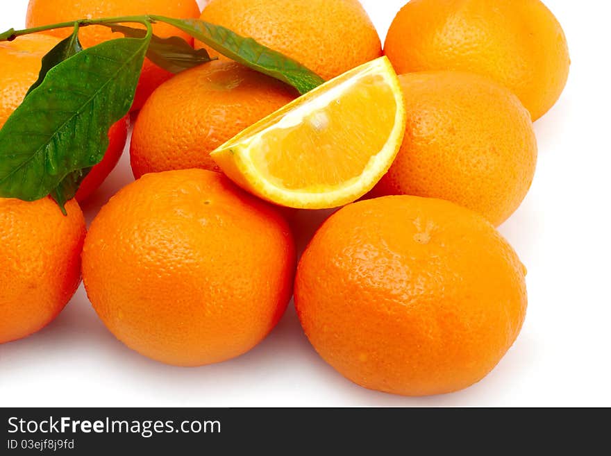 Juicy Orange isolated on white background