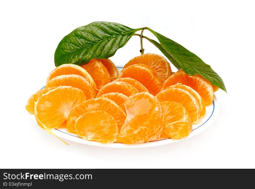 Juicy Orange isolated on white background