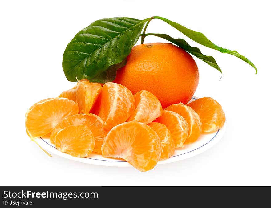 Juicy Orange isolated on white background