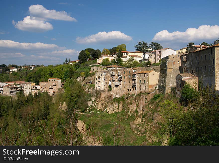 Pitigliano is a typical village of the italian tuscany land