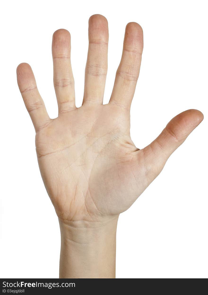 Women hands on the white backgrounds