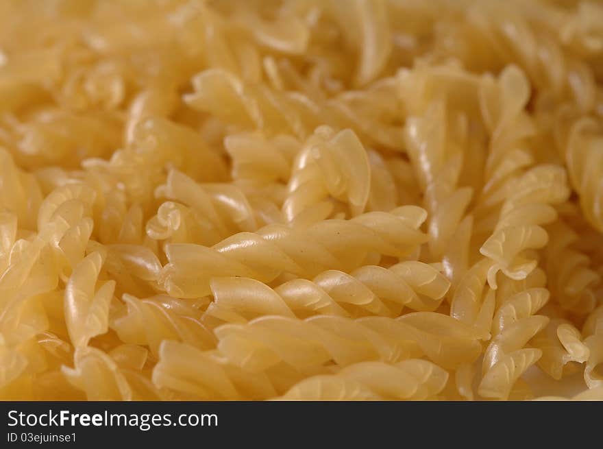 Fine pasta made in the form of shells and spirals