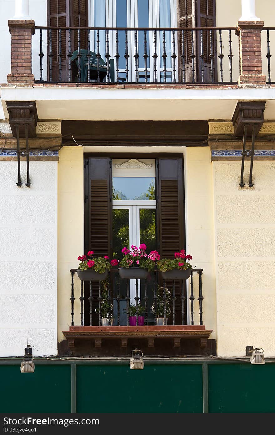 Flowers In A Balcony At Andalusia, Spain