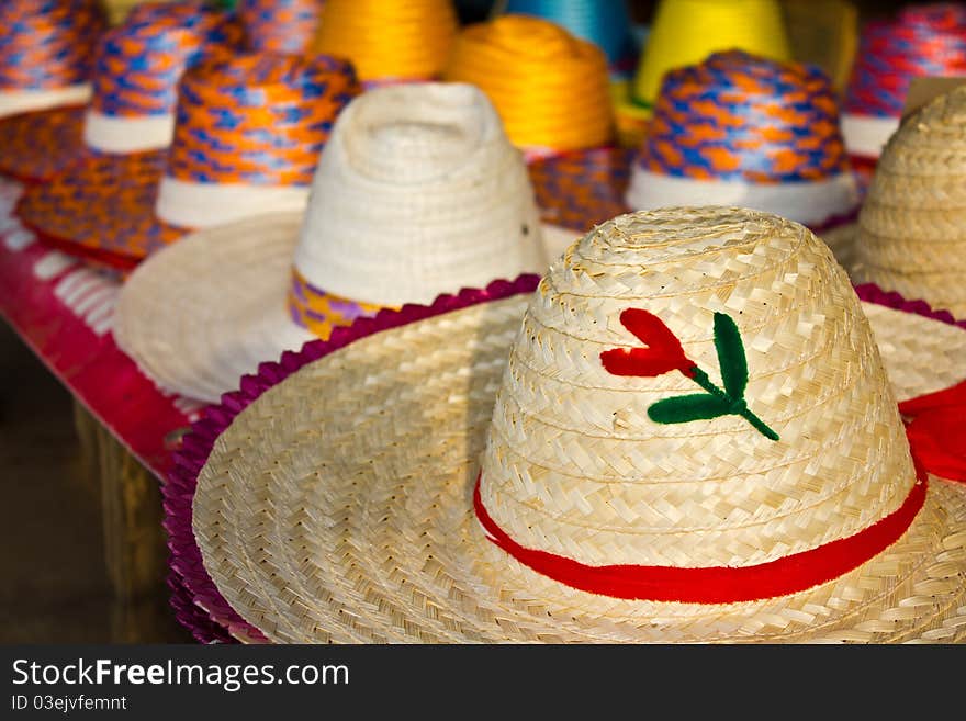 Woven hat shop in Thailand