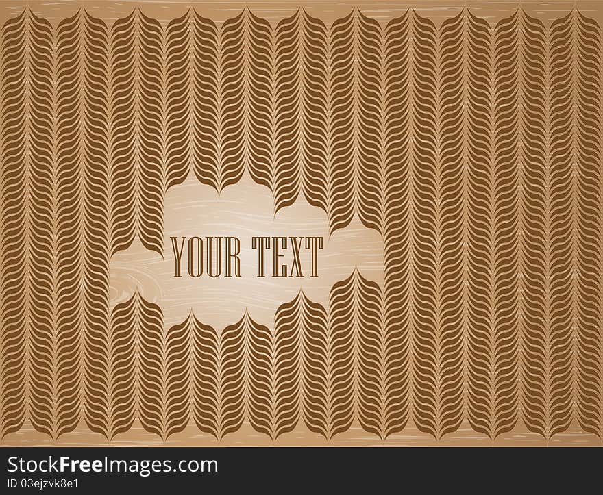 Vector brown background. Brown wooden board. material