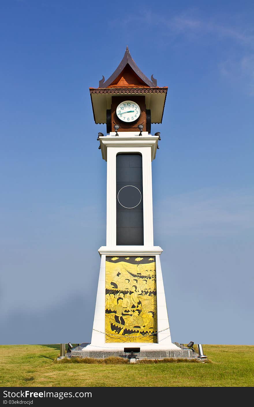 Thai style clock tower