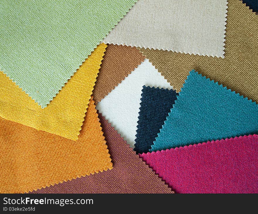 Sample multi-colored fabric for making furniture. Sample multi-colored fabric for making furniture