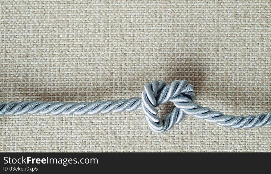 Light Gray Rope Tie A Heart Shape