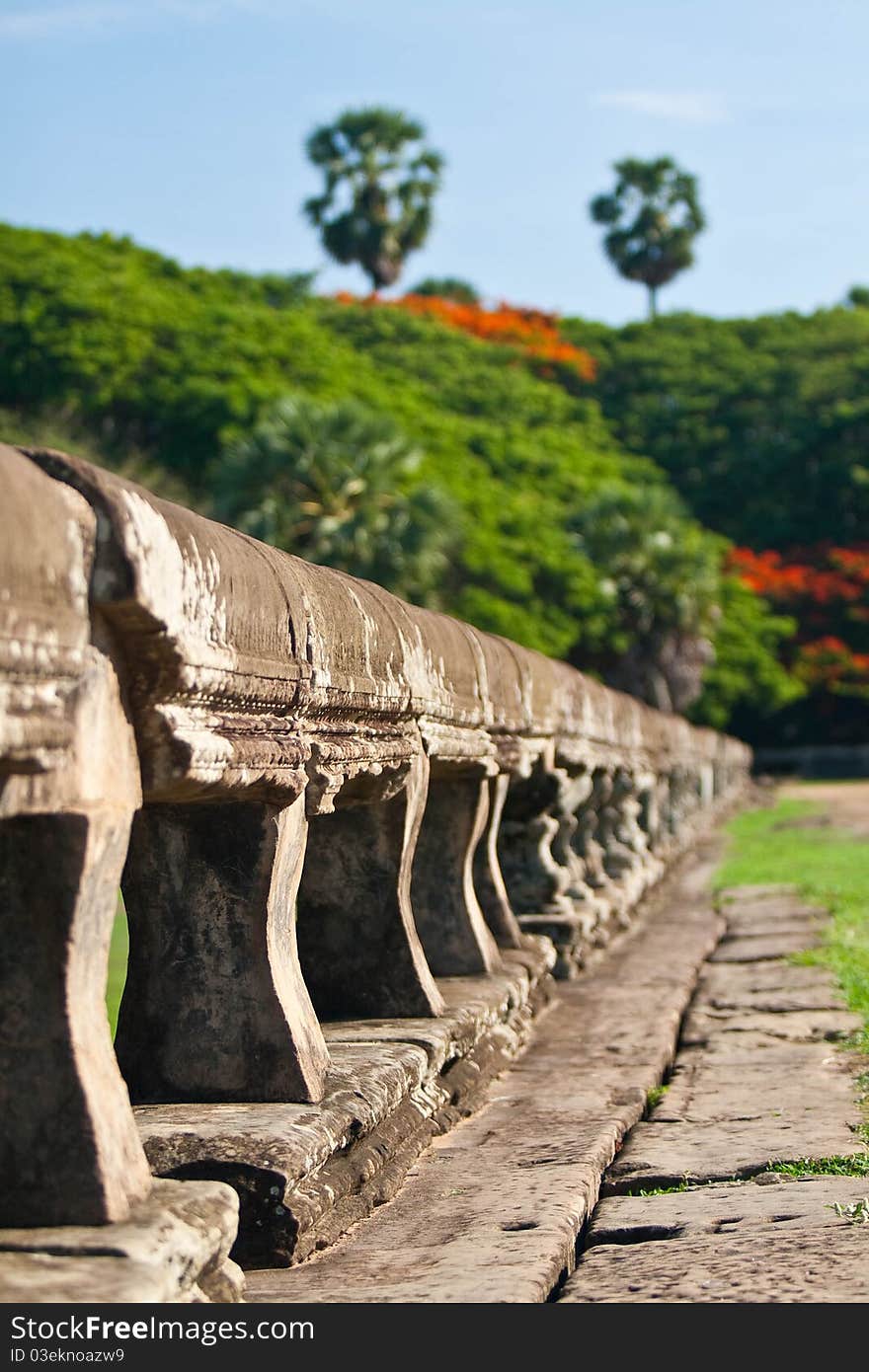 Asian temple ruins near in Angkor Wat, Cambodia