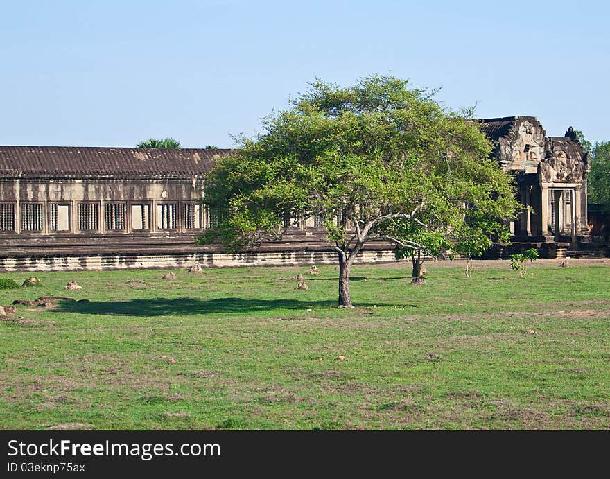 Asian temple ruins near in Angkor Wat, Cambodia